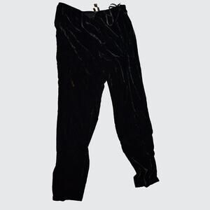 Eileen Fisher Small Women's Black Velvet velour pants Silk blend